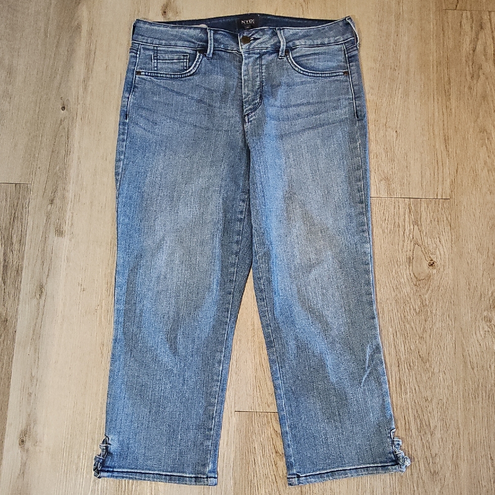 NYDJ Women's Blue Jeans Capri Lift & Tuck Sz 10